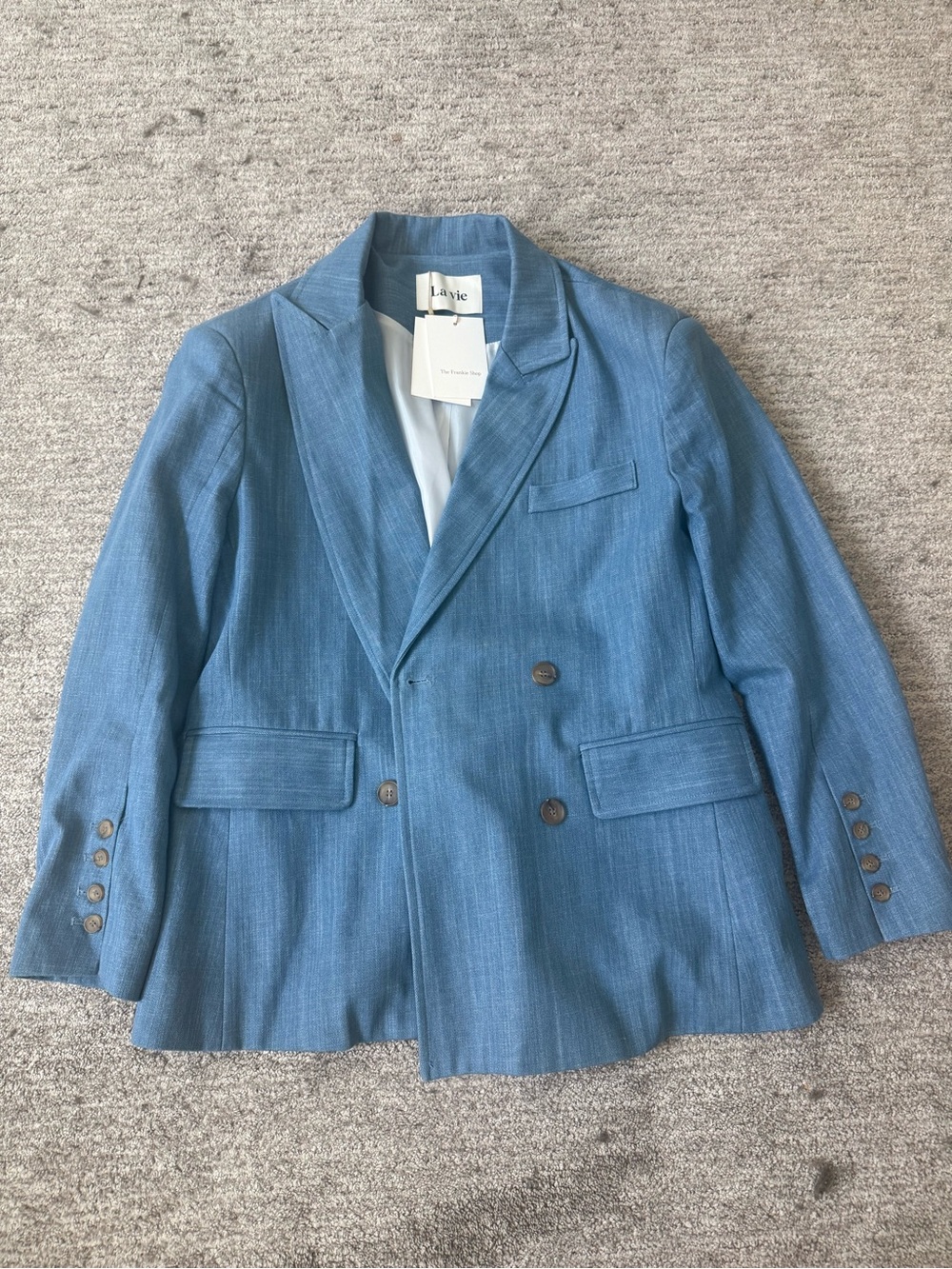 The Frankie Shop Light Blue Double-Breasted Girls' Blazer
